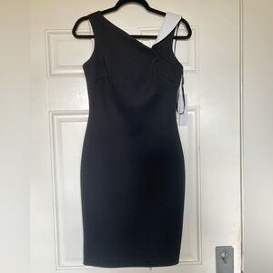 Calvin Klein Elegant Black One Shoulder Dress